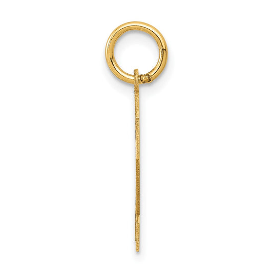 14k Medium Satin Number 2 Charm