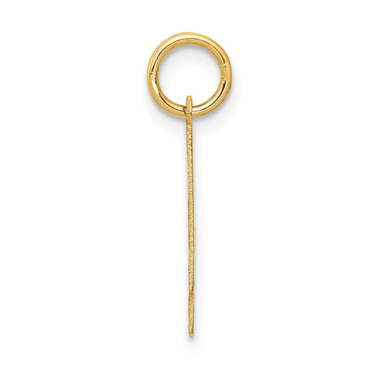 14k Medium Satin Number 4 Charm