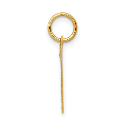 14k Medium Satin Number 7 Charm