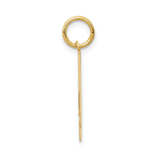 14k Medium Satin Number 34 Charm