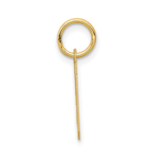 14k Small Satin Number 9 Charm