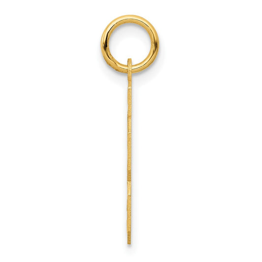 14k Small Satin Number 23 Charm