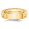 14k Yellow Gold 5mm Milgrain Half Round Wedding Band Size 8