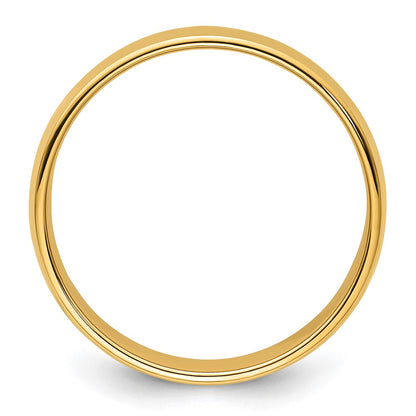 14k Yellow Gold 8mm Milgrain Half Round Wedding Band Size 9.5