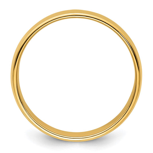 14k Yellow Gold 8mm Milgrain Half Round Wedding Band Size 9