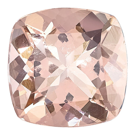 10mm Antique Cushion Morganite AA Quality