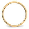 14k Yellow Gold 6mm Lightweight Milgrain Half Round Wedding Band Size 11