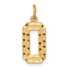 14k Medium Diamond-cut Number 0 Charm