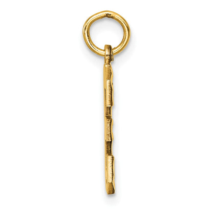 14k Medium Diamond-cut Number 3 Charm