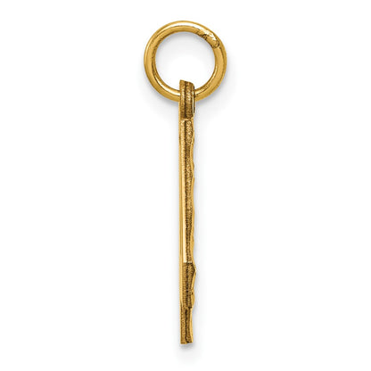 14k Medium Diamond-cut Number 4 Charm