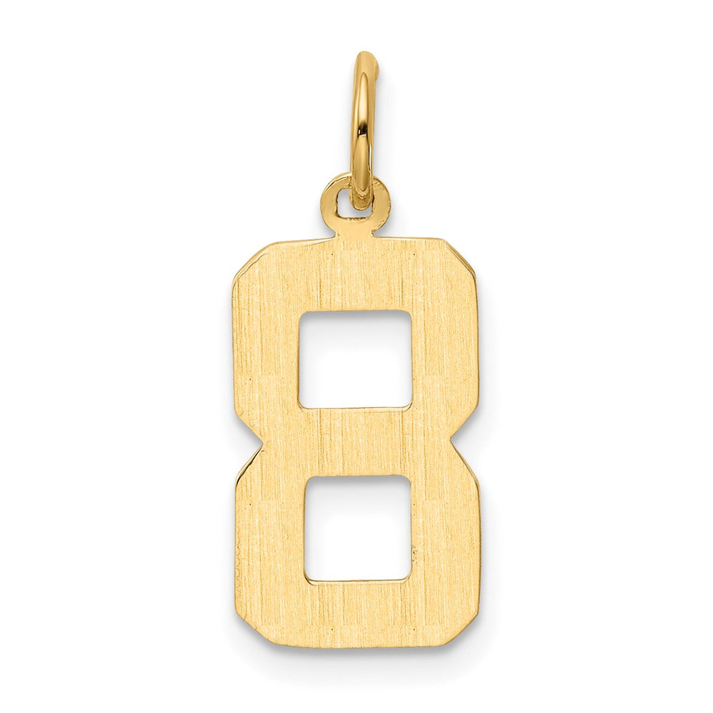 14k Medium Polished Number 8 Charm
