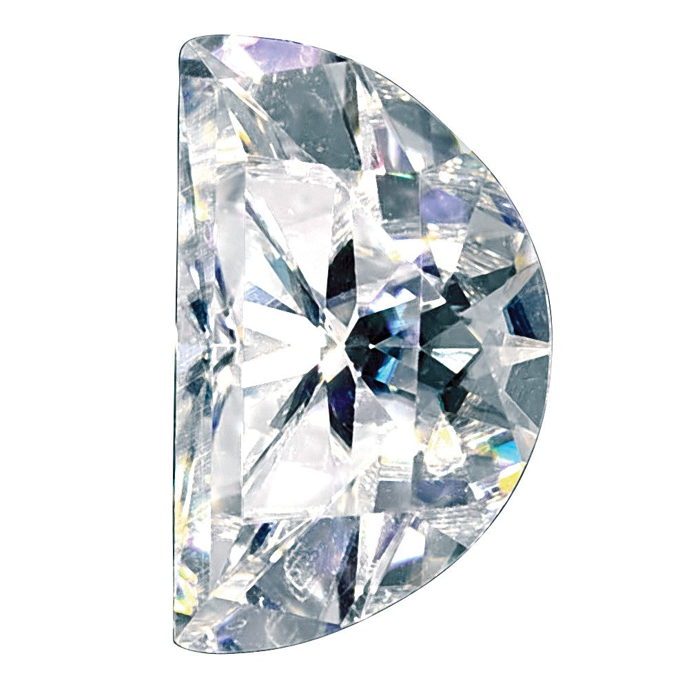 5x3mm Half Moon Pure Light D-E-F Moissanite