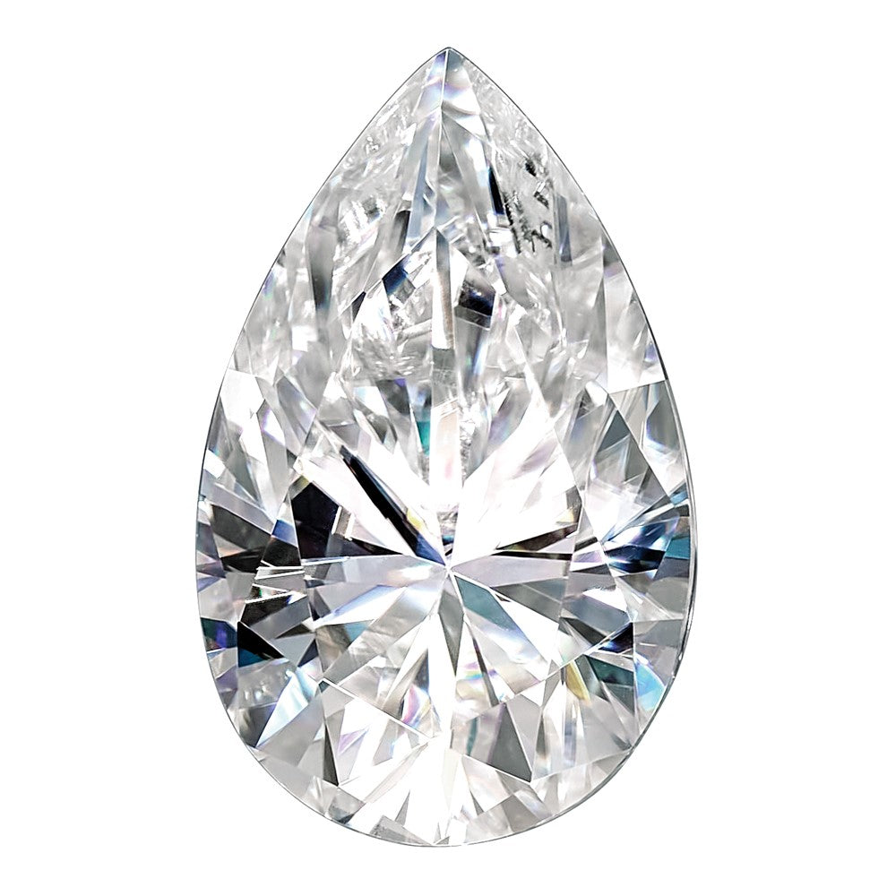 10x7mm Pear True Light G-H-I Moissanite