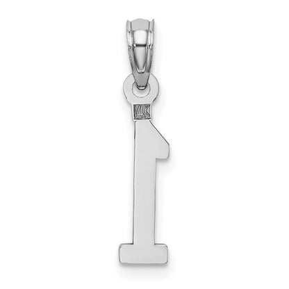 14kw Polished Number 1 Pendant