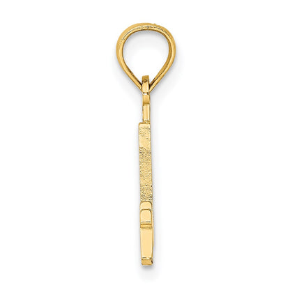 14k Polished Number 4 Pendant