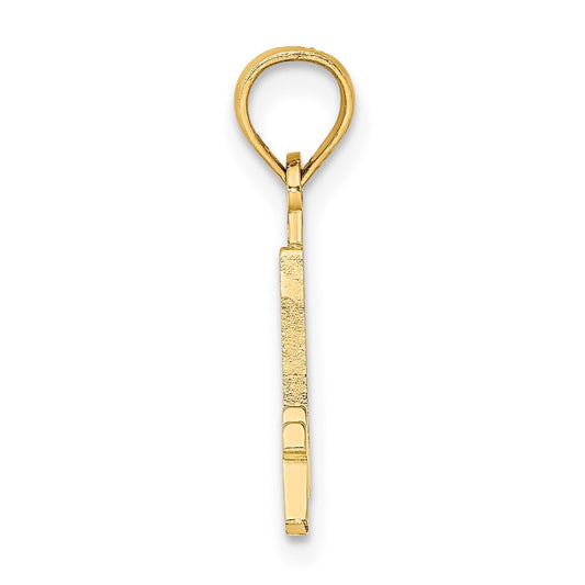 14k Polished Number 4 Pendant
