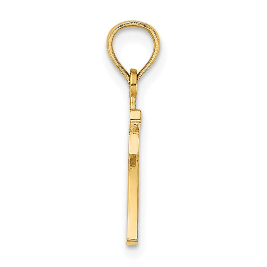 14k Polished Number 7 Pendant