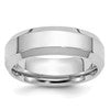 Platinum 6mm Polished Beveled Edge Wedding Band Size 12