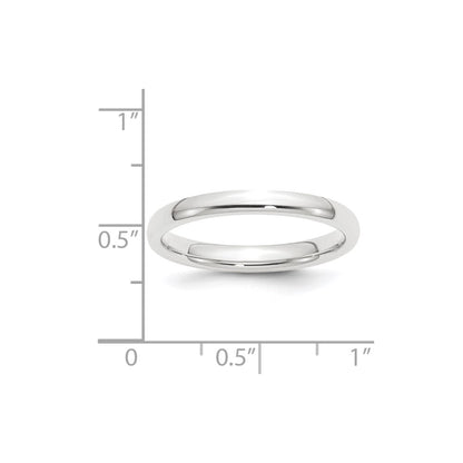 Platinum 2.5mm Comfort-Fit Wedding Band Size 4