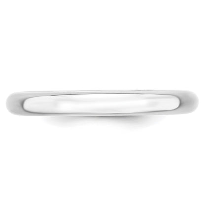 Platinum 3mm Comfort-Fit Wedding Band Size 5.5