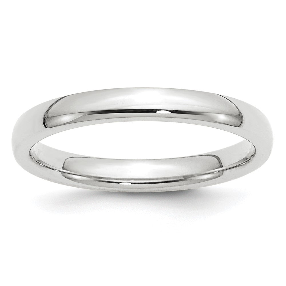 Platinum 3mm Comfort-Fit Wedding Band Size 6.5