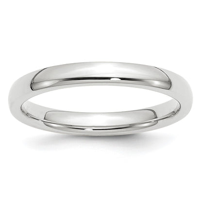 Platinum 3mm Comfort-Fit Wedding Band Size 6.5