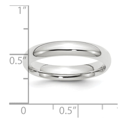 Platinum 4mm Comfort-Fit Wedding Band Size 8.5
