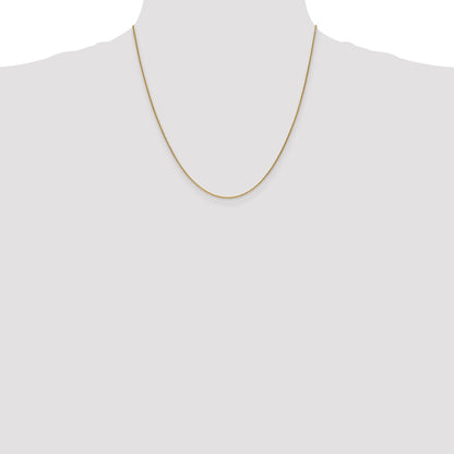 14K 20 inch 1mm Round Open Link Cable with Lobster Clasp Chain