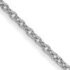 14K White Gold 16 inch 1mm Round Open Link Cable with Lobster Clasp Chain