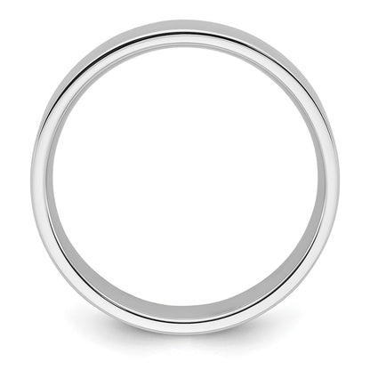 Platinum 6mm Polished Flat Wedding Band Size 8