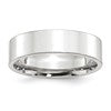 Platinum 6mm Polished Flat Wedding Band Size 8