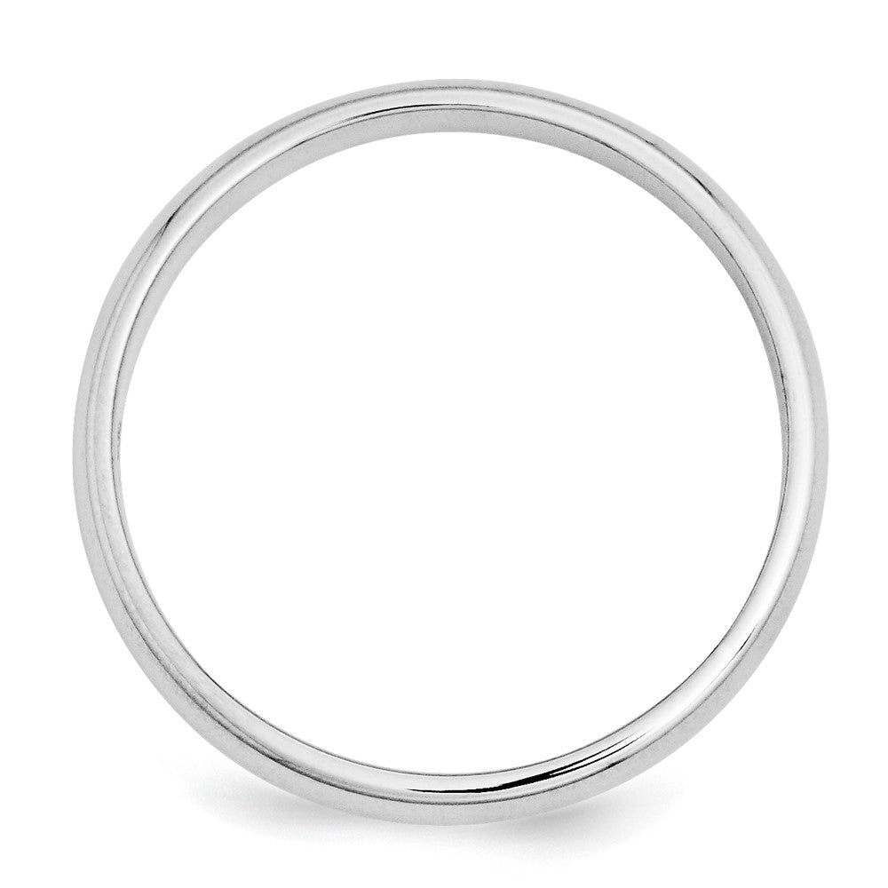 Platinum 3mm Half Round Wedding Band Size 5