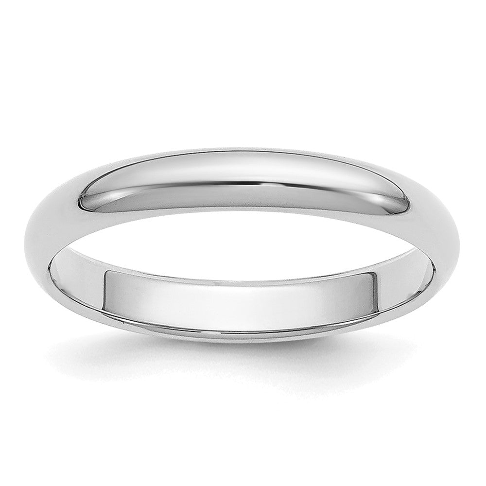 Platinum 3mm Half Round Wedding Band Size 5