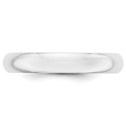 Platinum 4mm Half Round Wedding Band Size 7