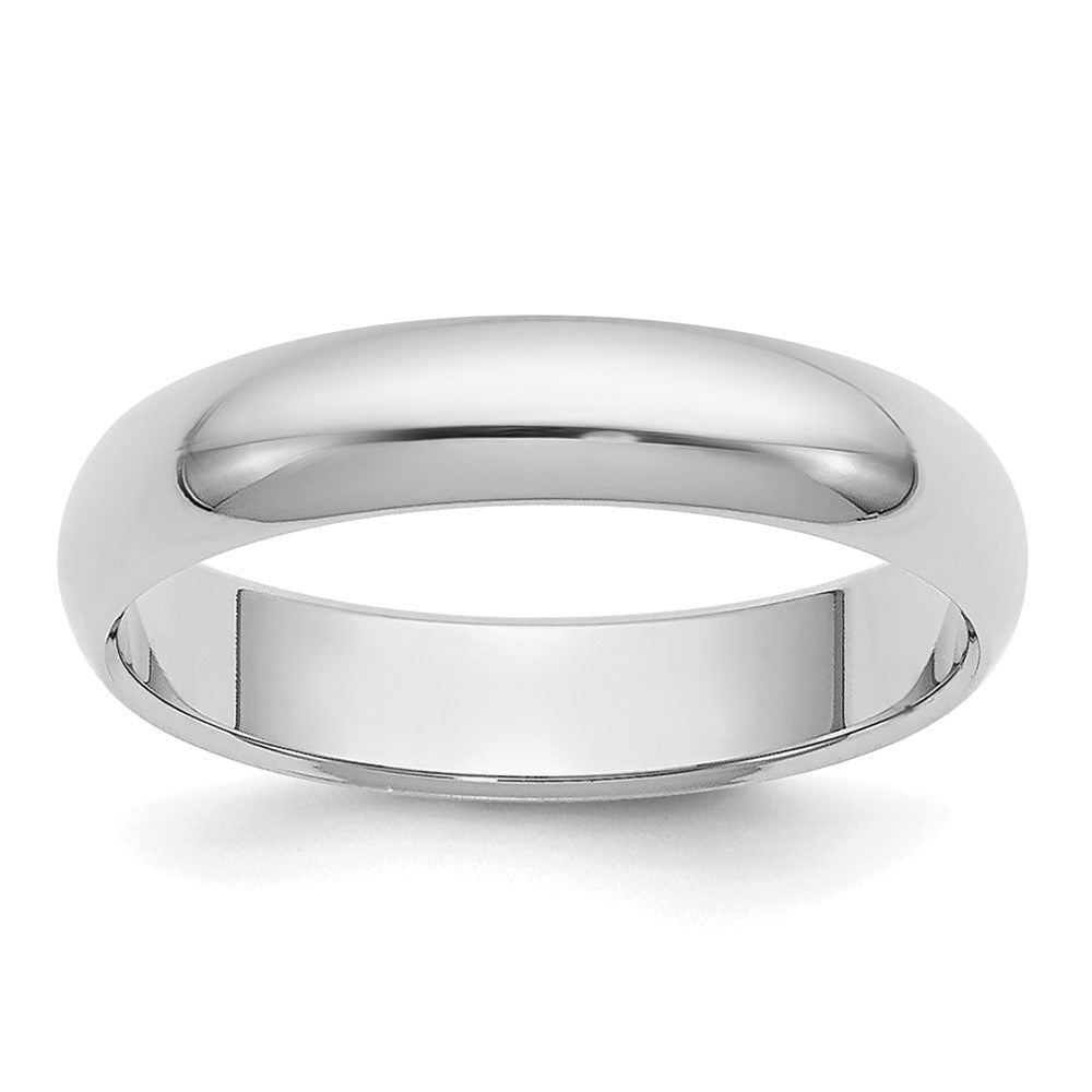 Platinum 4mm Half Round Wedding Band Size 8