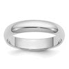 Platinum 4mm Half Round Wedding Band Size 6