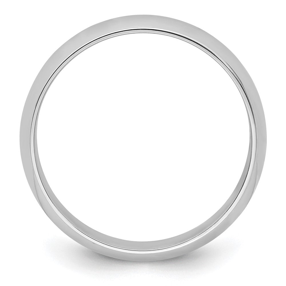 Platinum 6mm Half Round Wedding Band Size 8.5