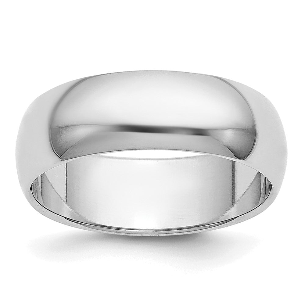 Platinum 6mm Half Round Wedding Band Size 10.5