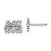 Sterling Silver Rhodium-Plated Polished 'Make Waves' Crystal Post Earrings