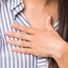 Sterling Silver Rhodium-plated Polished BEACH Ring