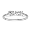Sterling Silver Rhodium-plated Polished BEACH Ring
