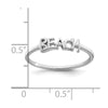 Sterling Silver Rhodium-plated Polished BEACH Ring