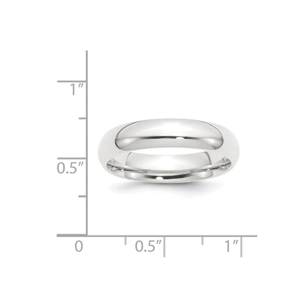 Platinum 5mm Lightweight Comfort-Fit Wedding Band Size 5.5