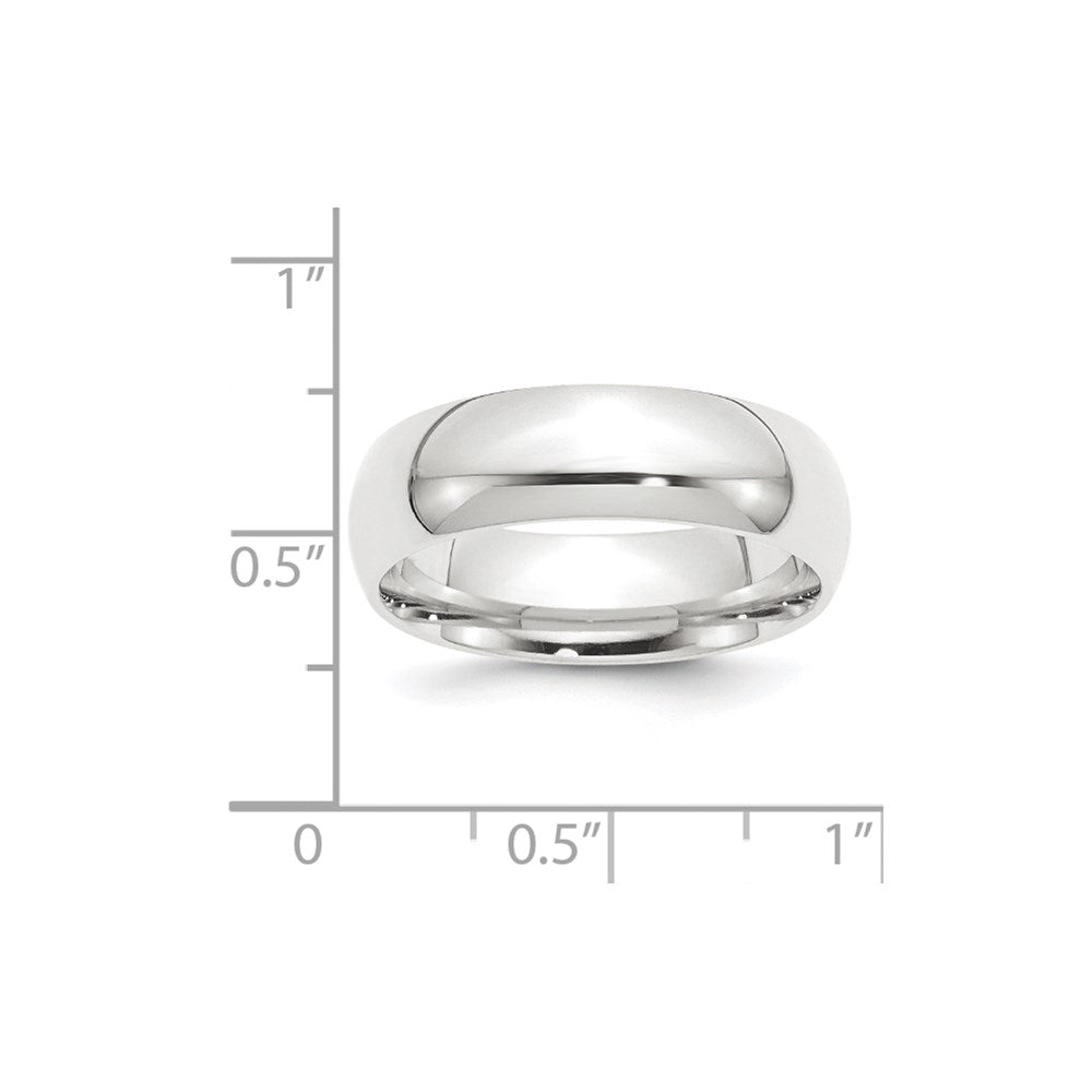 Platinum 8mm Lightweight Comfort-Fit Wedding Band Size 10.5