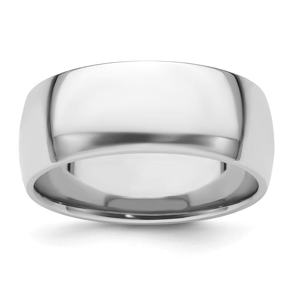 Platinum 8mm Lightweight Comfort-Fit Wedding Band Size 9.5