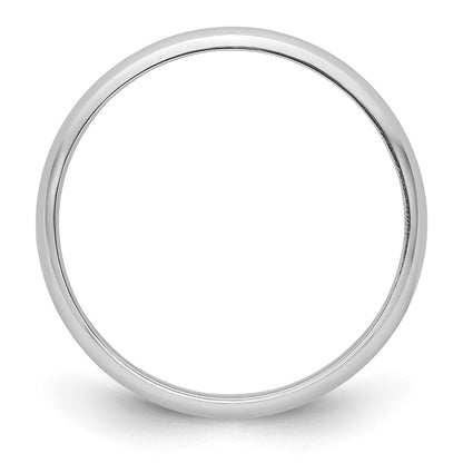 Platinum 3mm Half Round Featherweight Wedding Band Size 12