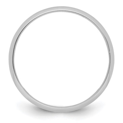 Platinum 5mm Half Round Featherweight Wedding Band Size 8.5