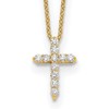 10k 1/4 carat Diamond Cross 18 inch Necklace