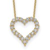 True Origin 14K Yellow Gold 1 carat Lab Grown Diamond VS+ F+ Complete 18 in Hearts Pendant Necklace