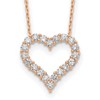 True Origin 14K Rose Gold 1 1/2 carat Lab Grown Diamond VS+ F+ Complete 18in Open Heart Necklace